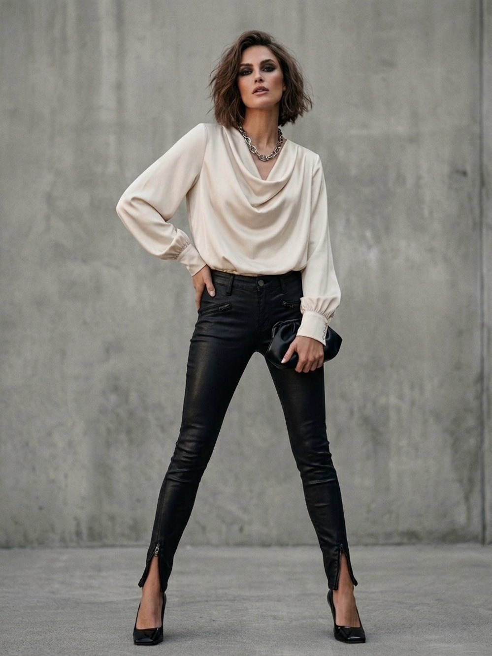 Current/Elliott The Soho Zip Stiletto Coated Black Skinny Jeans Size 26 NWT